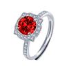 Elegante quadrado princesa imitação moissanite anel de diamante Platinado Luxo saco quadrado cercado anel de diamante artificial