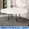 Mesa de Jantar Dobrável para Uso Doméstico, Mesa de Jantar Dobrável para Apartamento Pequeno, Mesa Redonda Simples para Moradia Alugada, Mesa de Jantar Móvel Atacado