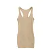 Vestido de Verão 2026 Hot Girl Slim Fit Costas Nuas Alça U-Neck Bodycon Regata para Mulheres