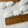 Alas de ángel de murciélago diablo con relieve de felpa de cuero sintético, hechas a mano, material de bricolaje, accesorios de decoración Lolita para abanicos