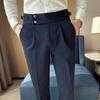 Traje para Hombre Estilo Nuevo 2025 con Botones Metálicos, Ajuste Delgado Chaqueta Cruzada con Solapa de Muesca