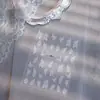Novos Adesivos de Unha 5D Embossados Borboleta Branca Vestido de Noiva Renda Adesivos de Unha Atacado 3D DIY Ornamentos Adesivo Atrás