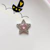 Broca de punta plateada galvanizada oso amor lazo estrella de cinco puntas material hecho a mano diy funda para teléfono móvil agujero accesorios para zapatos