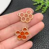 20 Colgantes de Abeja Gota de Aceite con Diseño de Panal y Girasol para Llavero, Aretes, Pulsera, Accesorios de Joyería