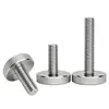 Acero Inoxidable 304 Gb835 Tornillo Grande de Cabeza Plana Moleteado de Mano Redondo de Cabeza Redonda Tornillo de Ajuste de Mano para Publicidad M3M5M10