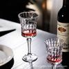 Copa de champán tallada en relieve francés de nicho, copa de vino tinto femenina de alto aspecto, copa de estilo retro europeo