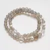 Pulseira de Cristal Branco Natural Xingman Tongyang para Mulheres Versátil Contas de Concha Branca Pulseira Lua Cinzenta Atacado