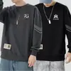 Suéter de punto para hombre de otoño e invierno, ajuste holgado, cuello redondo, manga larga, top versátil y moderno para hombre