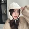 Gorro Lei Feng grueso y cálido de estilo invernal para mujer, de estilo corto, combinable con todo, resistente al viento, ligero y de alta calidad para ciclismo y protección auditiva.