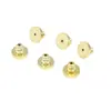 Tapones para Orejas de Platillo Volador de Oro Real de 18 Quilates Accesorios de Joyería DIY para Pendientes Color de Moda que Conserva el Color Estilo Vintage Tapones Antideslizantes para Orejas A55B