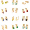 Pendientes cruzados Shein nuevos de cristal color rojo granate ovalado con detalles en dorado champagne para mujer, accesorios de moda elegantes y sencillos