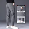 Pantalones de Hombre Estilo Wasteland, Gruesos para Primavera y Otoño, Pierna Recta, Holgados, Pantalones de Traje Formal de Negocios, Modernos, Entallados