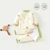 Conjunto de Roupas de Algodão para Bebê Outono e Inverno Conjunto Separado Quente Espesso Estiloso para Sair Jaqueta de Algodão para Recém-nascido Roupas de Inverno Roupas de Ano Novo