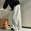 Pantalones de Chándal para Hombre Primavera y Otoño, Pierna Recta Versátil Holgado con Cordón Pierna Ancha, Pantalones Deportivos Estilo Americano, Pantalones Casuales