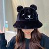 Chapéu de pescador de pelúcia direto da fábrica para mulheres estilo coreano chapéu balde versátil japonês espessado quente em estoque cabelo liso