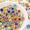 Girassol Strass Redondo Flor Prato Fivela de Strass Laço Material para Acessório de Cabelo DIY Acessórios de Contas Flor Strass Strass de Alto Brilho