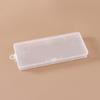 Caja de plástico rectangular transparente para joyería, accesorios para decoración de uñas, herramientas, maquillaje, pinceles, bolígrafos, recargas, caja de almacenamiento de escritorio.