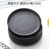 Escupidera Redonda Negra Plástico Doméstico Mesa de Comedor Bandeja de Basura Grado Alimenticio Vajilla Comercial Mini Bandeja para Pasteles de Bocadillos