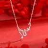 Punk Retro Zodíaco Cobra Estilo Nacional Luxo Acessível Nicho Elegante Cobra Enrolada em Forma de Pingente Colar Corrente para Clavícula Feminina