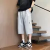 Pantalones capri de seda helada para hombre, finos y transpirables para el verano, de secado rápido, pierna ancha, corte recto, holgados, casuales y deportivos