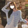 Cárdigan de Punto Estilo Coreano Retro Cuello Redondo Bordado de Caballo Pequeño para Mujer 2026 Otoño/Invierno Nuevo Rayado Casual Versátil