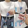 Correa para teléfono móvil para llevar cruzada, diseño original bicolor, multifuncional, uso de tres maneras, personalizada, color block, cadena de teléfono tejida ajustable para llevar cruzada