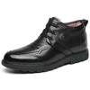 2023 inverno novos sapatos masculinos de couro bovino de primeira camada de algodão engrossado lã real botas de couro casuais quentes fábrica outlet