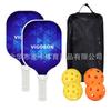 Conjunto de Raquetes de Pickleball Transfronteiriço Material de Fibra de Vidro Raquete de Pickleball Ultraleve