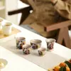 Taza de Té de Cerámica con Diseño de Pintura al Óleo con Ceniza de Planta, Uso Personal para el Hogar, Juego de Té Kung Fu, Taza de Maestro para Beber y Degustar Té