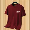 Camiseta Masculina de Manga Curta com Gola Redonda Solta Estilo Coreano Transfronteiriça Moda de Verão Masculina Tendência Moletom Fino Manga Curta Masculino