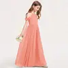 Vestido Chiffon Novo Estilo para Performance de Piano de Meninas, Vestido para Performance de Orquestra, Vestido Longo para Competição de Violino, Primavera