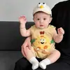 Ropa de Bebé Verano Delgada Súper Linda Para Recién Nacidos Salir Atuendo Dopamina Bebé Niño Ropa de Verano Mameluco