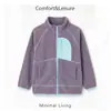 Chaqueta de Felpa para Niñas Otoño Invierno Cuello Alto Bloque de Color Ropa de Felpa Niños Niños Cálida Cremallera Forro Mediano Grande Niños Exterior