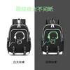 Mochila Luminosa para Aluno do Ensino Médio de Comércio Exterior, Mochila da Moda Repelente à Água de Grande Capacidade, Mochila Casual de Armazenamento para Viagem com USB