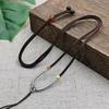 Collar Elegante Ajustable Concéntrico con Colgante Lanyard Cuerda para Cuello de Ágata Jade Marca de Jade Jade Pei Cadena para Suéter para Hombre y Mujer
