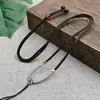 Lanyard colgante concéntrico ajustable elegante Cuerda para el cuello de ágata de jade Colgante de jade marca Jade Cadena para suéter de hombre y mujer