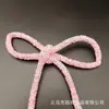 Grampo de Cabelo Laço Amarrado Transfronteiriço Luxo Super Brilhante Full Diamond Cordão de Laço Broche