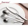 PE510 Lijado Acero Inoxidable 304 Vajilla Cuchillo y Tenedor Cuchara Cuchillo y Tenedor para Bistec Concha para Sopa Común Vajilla para Comida Occidental