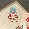 Acessórios de Cabelo Infantis para Meninas, Papai Noel Desenho Animado Fofo, Elástico de Cabelo Médio Circular para Crianças, Elástico sem Metal, Tiara, Adereço de Cabeça de Natal