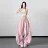Pantalones rosas holgados de pierna ancha populares este año para mujer, nuevos pantalones casuales para exteriores para senderismo de verano 2026, para personas altas