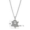 Collar de acero inoxidable con colgante de fantasma pequeño caliente transfronterizo que no se desvanece, moda de Halloween, dibujos animados, accesorios divertidos al por mayor