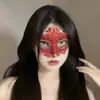 Máscara de flor negra, accesorio de disfraz para baile de máscaras, máscara de media cara para fiesta/fiesta anual, antifaz, máscara nocturna de maquillaje.