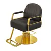 Silla de peluquería para barberías, silla de salón, silla de aseo, silla para cortar el pelo, ajustable y giratoria, reposabrazos de acero inoxidable, silla de barbero
