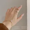 Pulseira e Anel Borboleta com Diamantes Cintilantes Estilo Celebridade da Internet Super Fada Tudo-em-Um Acessórios Personalizados de Luxo Elegante