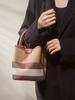 Bolso de Cuadros para Mujer 2026 Estilo Nuevo de Gama Alta Versátil Mini Bolso Cubo de Lona Bolso de Mano Bolso Cruzado de Hombro