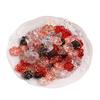 Cuentas Sueltas de Resina Acrílica Coloridas Transparentes Rosa Camelia Borde Dorado para Pulseras Hechas a Mano DIY Accesorios de Joyería