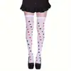 Cartas de Póker Medias de Payaso Vestido Festivo Accesorios para Fiestas Calcetines hasta la Rodilla Accesorios para Fiestas de Cosplay Lp831