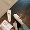 Zapatos planos de ballet casuales para mujer, estilo mismo de Mamá Uva, piel de oveja ultrablanda, punta redonda, estilo minimalista, poco profundos, cómodos
