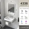 Lavabo de Pared para Uso Doméstico, Juego de Lavabo para Baño en Balcón, Soporte Triangular Simple de Cerámica para Apartamentos Pequeños