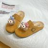 Zuecos Pantuflas Retro Birkenstock para Mujer 2025 Primavera y Otoño Nuevo Estilo Slip-On Estilo Literario Modernos Versátiles Zapatos Birkenstock